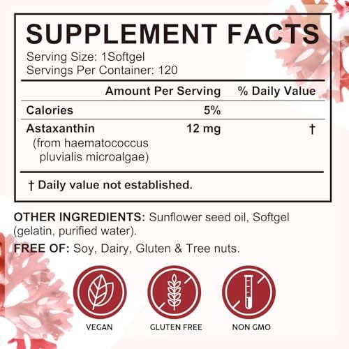 Authentic USA imported Body Juice Oil Rulviou Astaxanthin non GMO gluten free capsule container side view