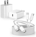 Curvologys fast iPad charger two pack front view showing white adapters and wrapped cables.