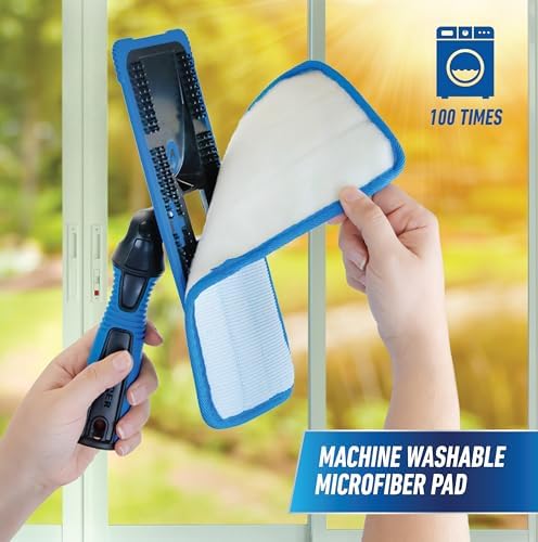 Ergonomic cushioned grip of the Unger ProClean tool for comfortable glass cleaning.
