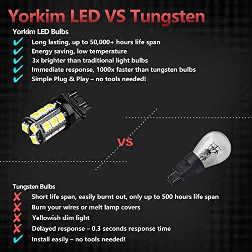 Close-up view of the premium fifty-fifty SMD chipset layout on the Yorkim automotive LED lamp.