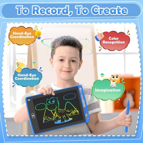 Children drawing on TQU 8.5 inch educational LCD writing board