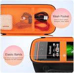 Close up of the durable shockproof EVA outer shell of the portable speaker holder