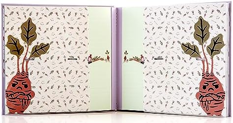 ConQuest Journals Harry Potter theme baby milestone album side angle view showing vegan leather binding.