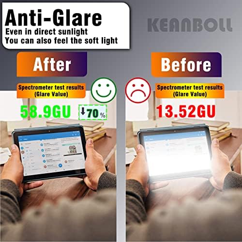 Close up showing anti glare matte texture of Kindle screen shield