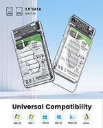 ORICO clear SATA SSD enclosure top view with tool free sliding mechanism open