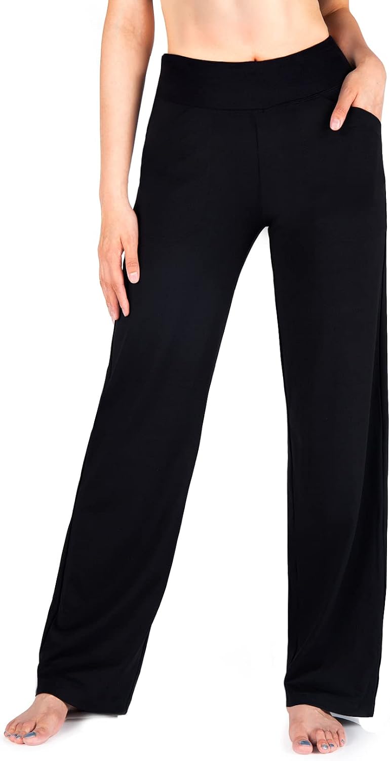 Yogipace Women's Petite/Regular/Tall Wide Leg Yoga Pants with Pockets Lightweight Drawstring Relaxed Fit Lounge Sweatpants - Image 11