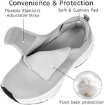 Breathable mesh upper detail on Padphri therapeutic sneakers