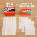 Bounce wrinkle reduction and static control mega sheets back label instructions for indian consumers