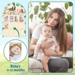 R HORSE 12 months baby memory keepsake board being packaged as a newborn baby shower gift