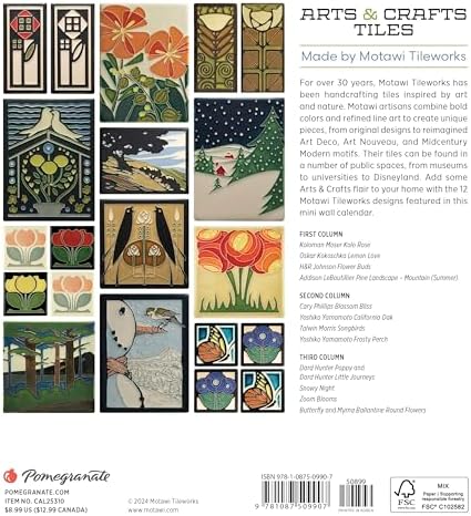 Arts & Crafts Tiles: Made by Motawi Tileworks 2025 Mini Wall Calendar - Image 5