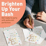 Sweetzer And Orange premium cardstock watercolor confetti custom invitations close up