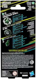 Official Beyblade X packaging for Obsidian Shell 4-60D booster pack