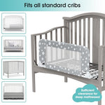 NUTIKAS crib conversion kit components laid out showing quick assembly design.