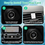 Mazda infotainment screen displaying navigation maps.