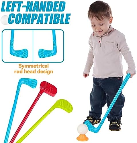 Full contents of Liberry kids golf club set including balls and tees