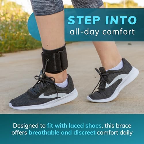 Demonstration of foot lifting support and ninety degree angle fit