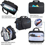 KROSER business travel bag rear view highlighting the luggage trolley strap
