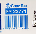 ConvaTec ActiveLife one piece ostomy bag highlighting the cut to fit Stomahesive skin barrier opening