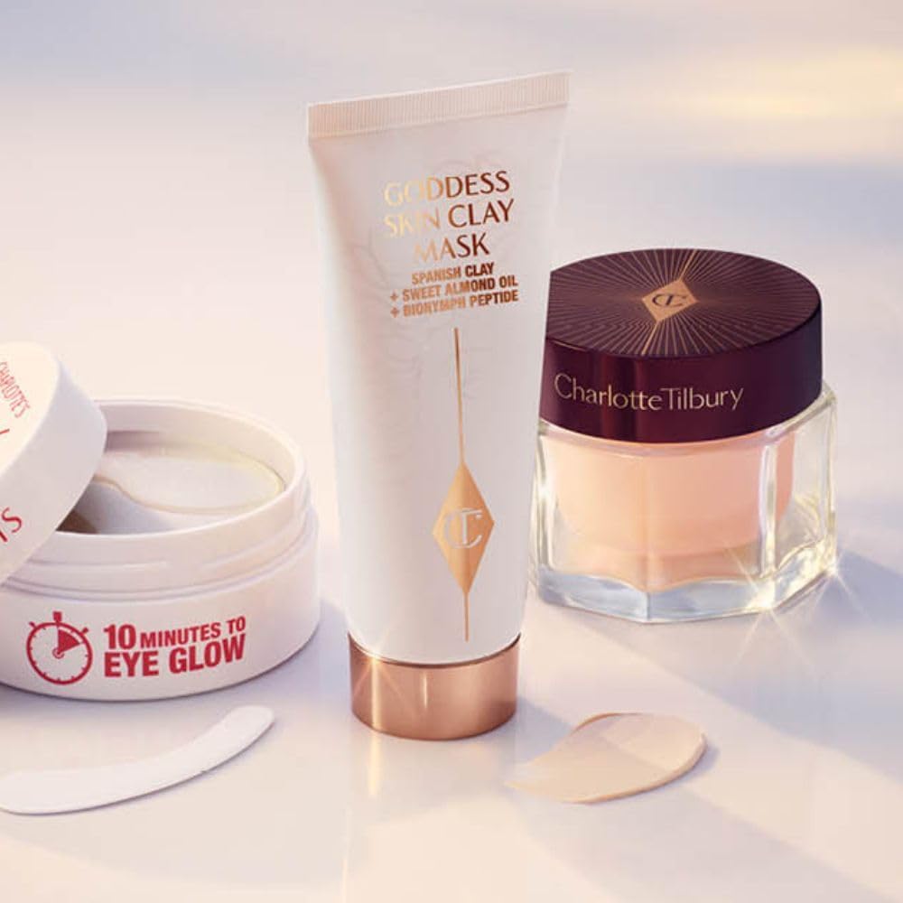 Charlotte Tilbury Goddess Skin Clay Mask - Pore Tightening & Hydrating Clay Face Mask with Vitamin C & Sweet Almond Oil - Reveals a Luminous, Dewy Glow - Image 9