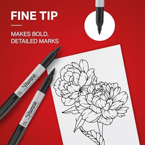 Sharpie fine point black markers lifestyle use