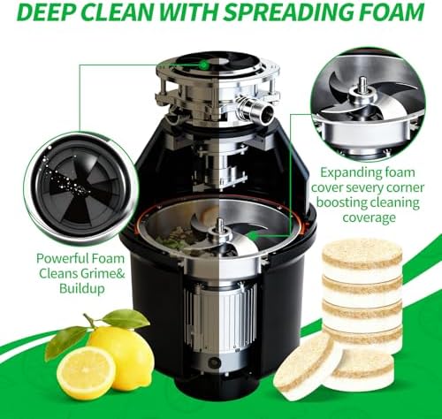 Lemon scented garbage disposal deodorizer tablets in a bowl