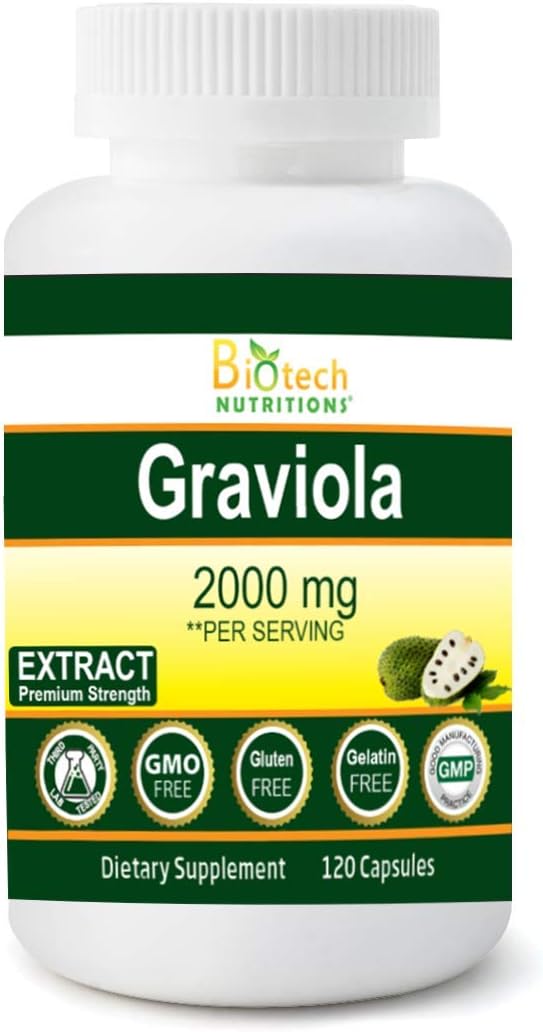 Biotech Nutritions Graviola Extract front view herbal supplement bottle