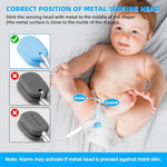 Side profile of the Yoiilifee blue bedwetting monitor for boys and girls.