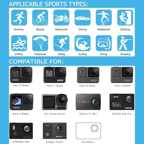 Complete Bonvvie action camera gear set packed inside its compact water resistant travel storage bag