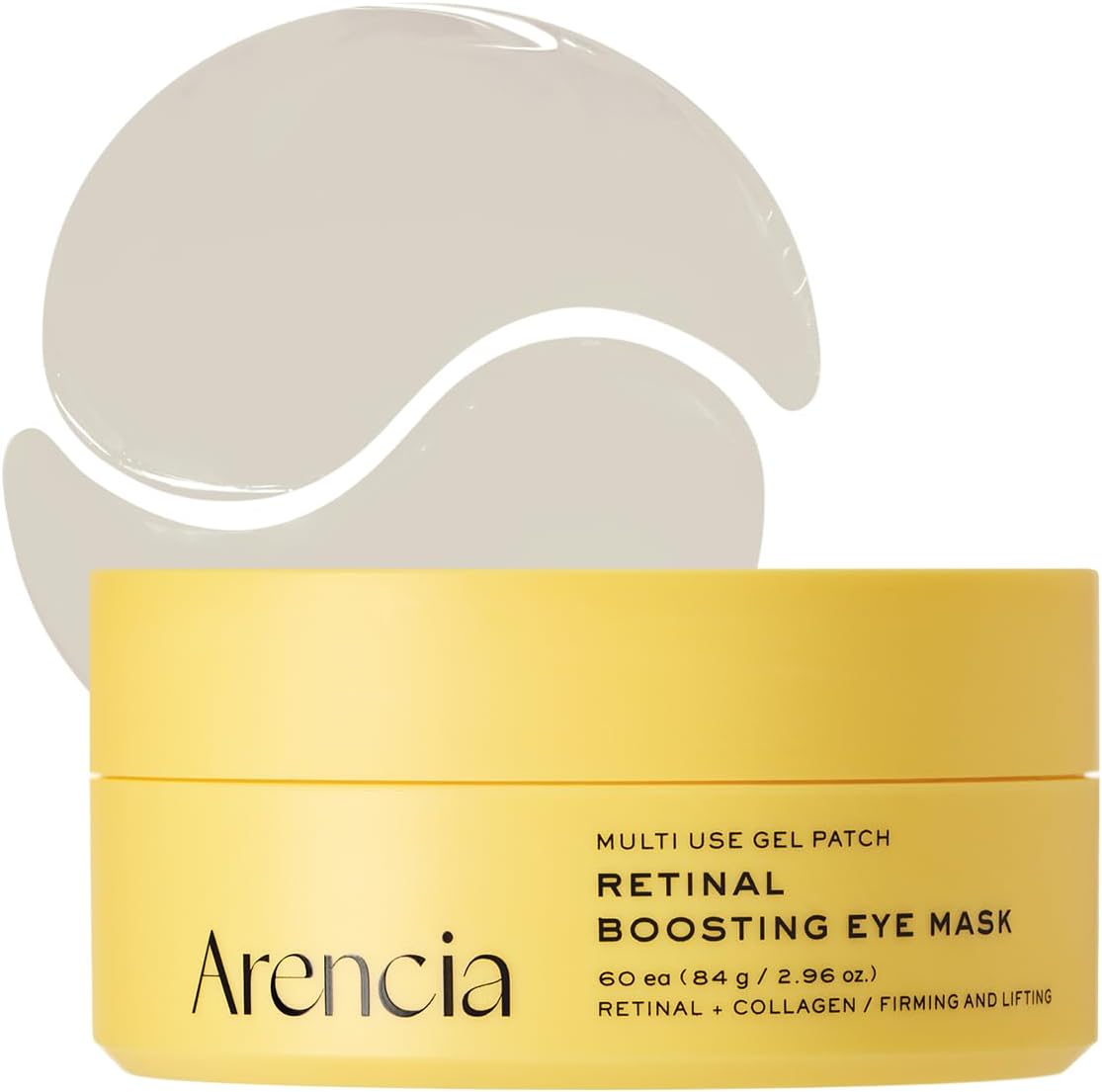 Arencia Retinal Boosting Eye Patch yellow container front view