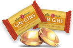 Anti-nausea and digestive support ginger candy packaging close-up.