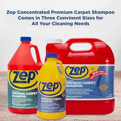Zep Premium Carpet Shampoo 1.89 liter bottle for residential and commercial use
