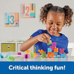 Learning Resources STEM Explorers logic toy colorful 3D shape pieces close up