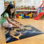 Side view showing the sturdy and durable thickness of the Tot Dojo puzzle pieces