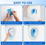 Portable pocket sized packaging of TenFans toilet seat covers