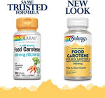 Solaray natural beta carotene supplement 200 count packaging side view