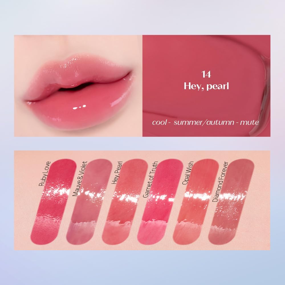 ETUDE mirror finish long lasting lip gloss swatch on skin