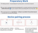 NoirVogel wireless dongle positioned next to a laptop port illustrating seamless workspace integration.