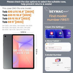SEYMAC stock heavy duty tablet armor rear view displaying black three hundred and sixty degree rotating kickstand