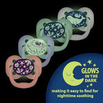 Dr Brown's Natural Flow Baby,Infant Silicone Dr. Brown's Advantage Pacifiers, Stage 1, Glow in The Dark, Pack of 2, Pink, Birth+ to 6M - Image 6