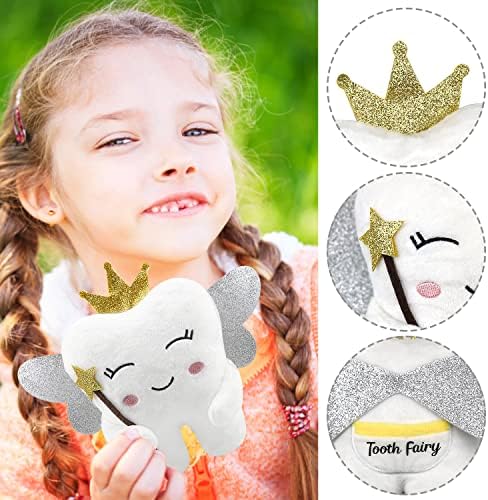 Thootyriaf plush tooth fairy doll with gold crown
