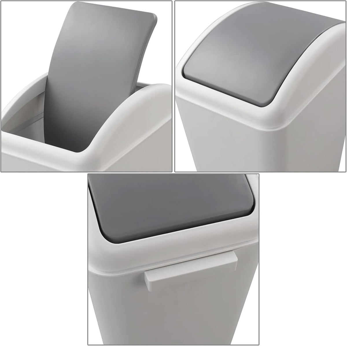 Kekow small bathroom trash can showing slim profile