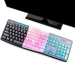 Close up view of colorful key mapping on premium silicone desktop protector