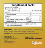 Spoonful iFOS certified fish oil 1290 milligrams per serving premium purity seal close up