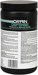 Zep ZDC16 enzymatic pipe build-up remover powder container showing septic safe label.