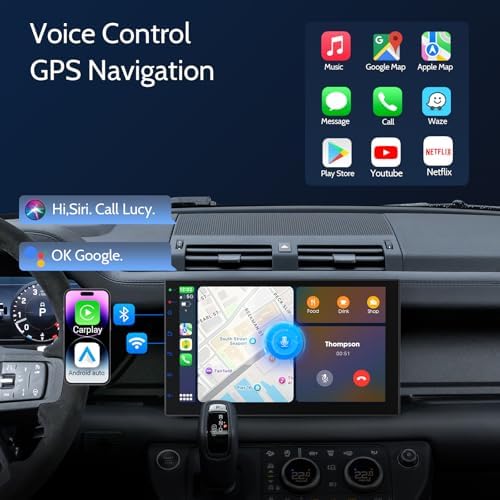 Close up of Haudio car stereo touchscreen display