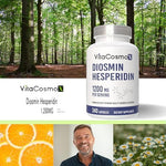 Authentic USA imported VitaCosmoX citrus bioflavonoid capsules bottle on a clean background
