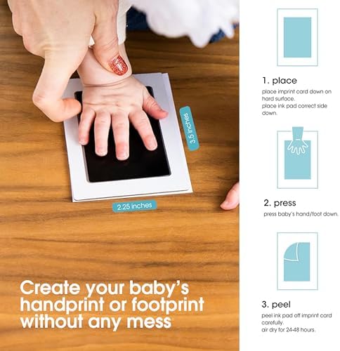 Detailed newborn footprint comparison on premium white keepsake paper.