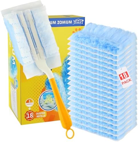 Duster Refills for Swiffer Dusters，Strong Static Dust Removal，Duster Refill Replacement Head for Electronics, Furniture, Blinds（18 PCS+1Handle） - Image 2