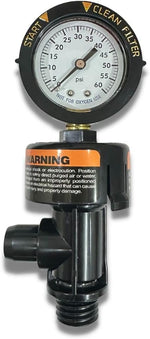Installed view of replacement top manifold on swimming pool DE filter grid