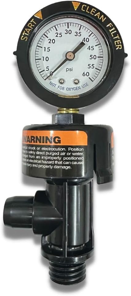 Installed view of replacement top manifold on swimming pool DE filter grid